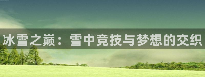 MK体育官方正版app娱乐下载：冰雪之巅：雪中竞技与梦想的交